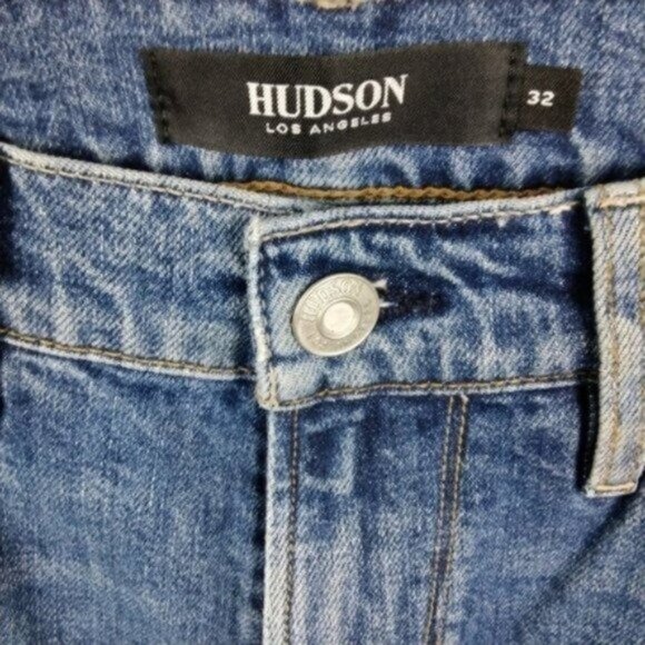 Hudson Blake Slim Distressed Men's Jeans Blue Size 32 - Picture 3 of 7
